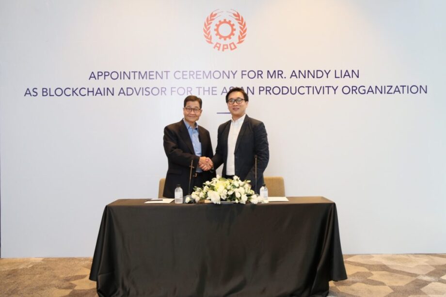 Mr. Anndy Lian Appointed as Blockchain Advisor to Asian Productivity Organization (APO)