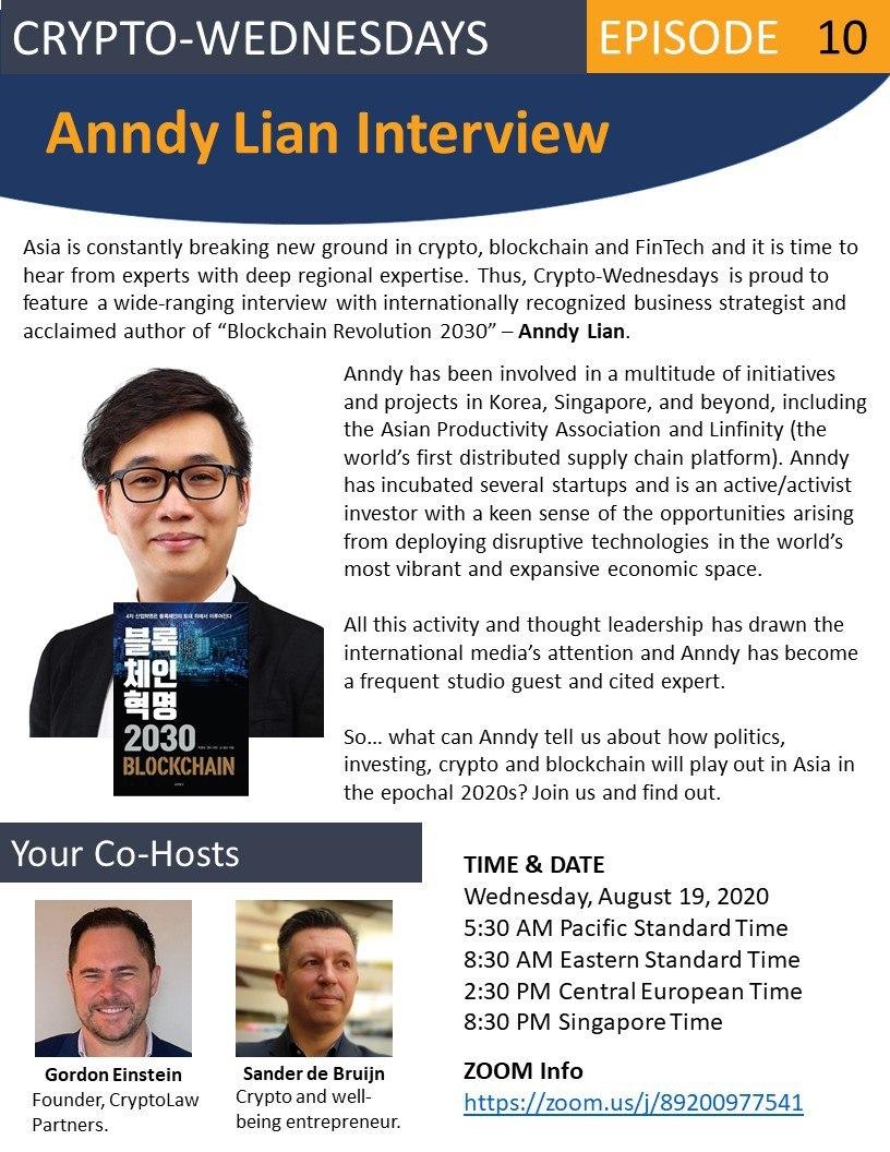 Interview with Anndy Lian on Crypto-Wednesday Episode 10