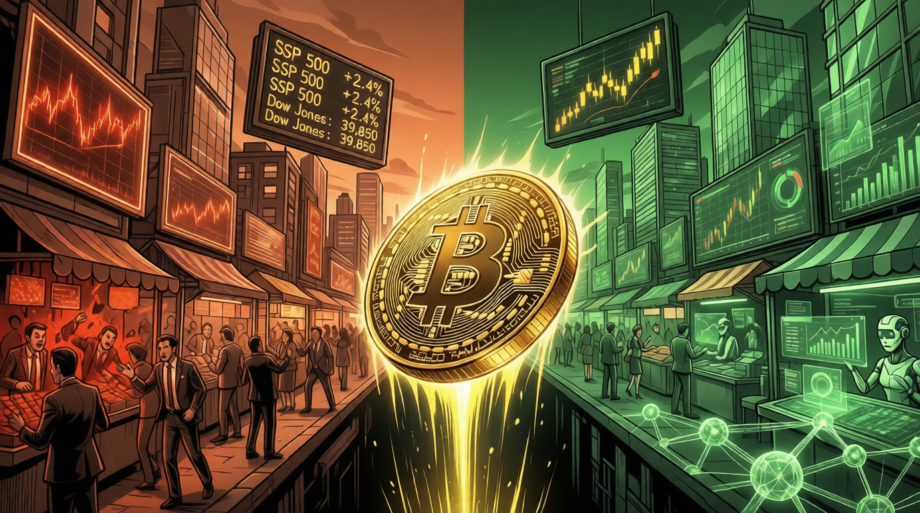 Asian markets flash red while US stocks climb, Bitcoin rebound: The divergence explained